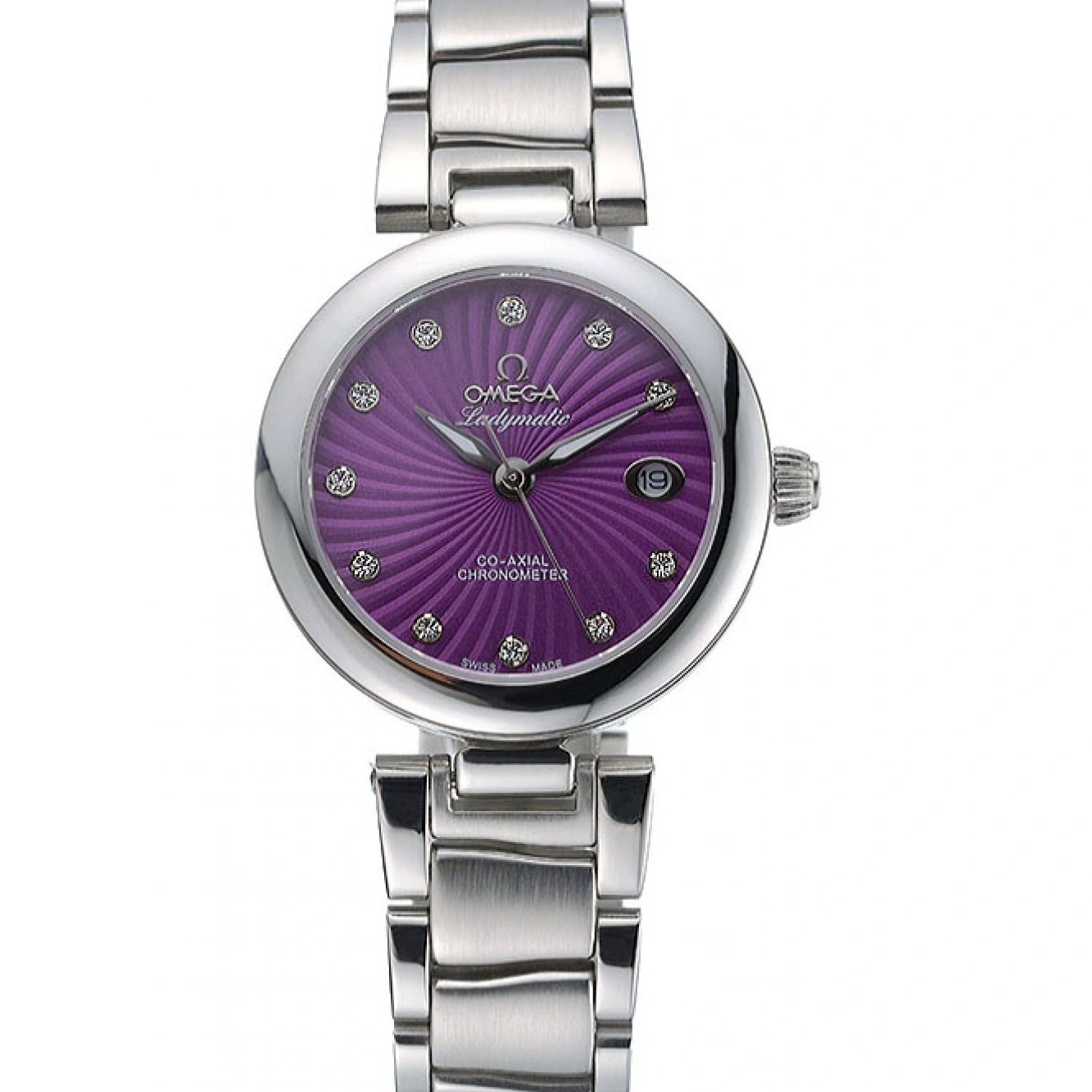 1015 Omega Ladymatic Purple Dial Stainless Steel Bracelet 622459